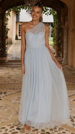 LILYWHYT Dresses|Bridesmaid^Talissa Tulle Maxi Dress - Blue