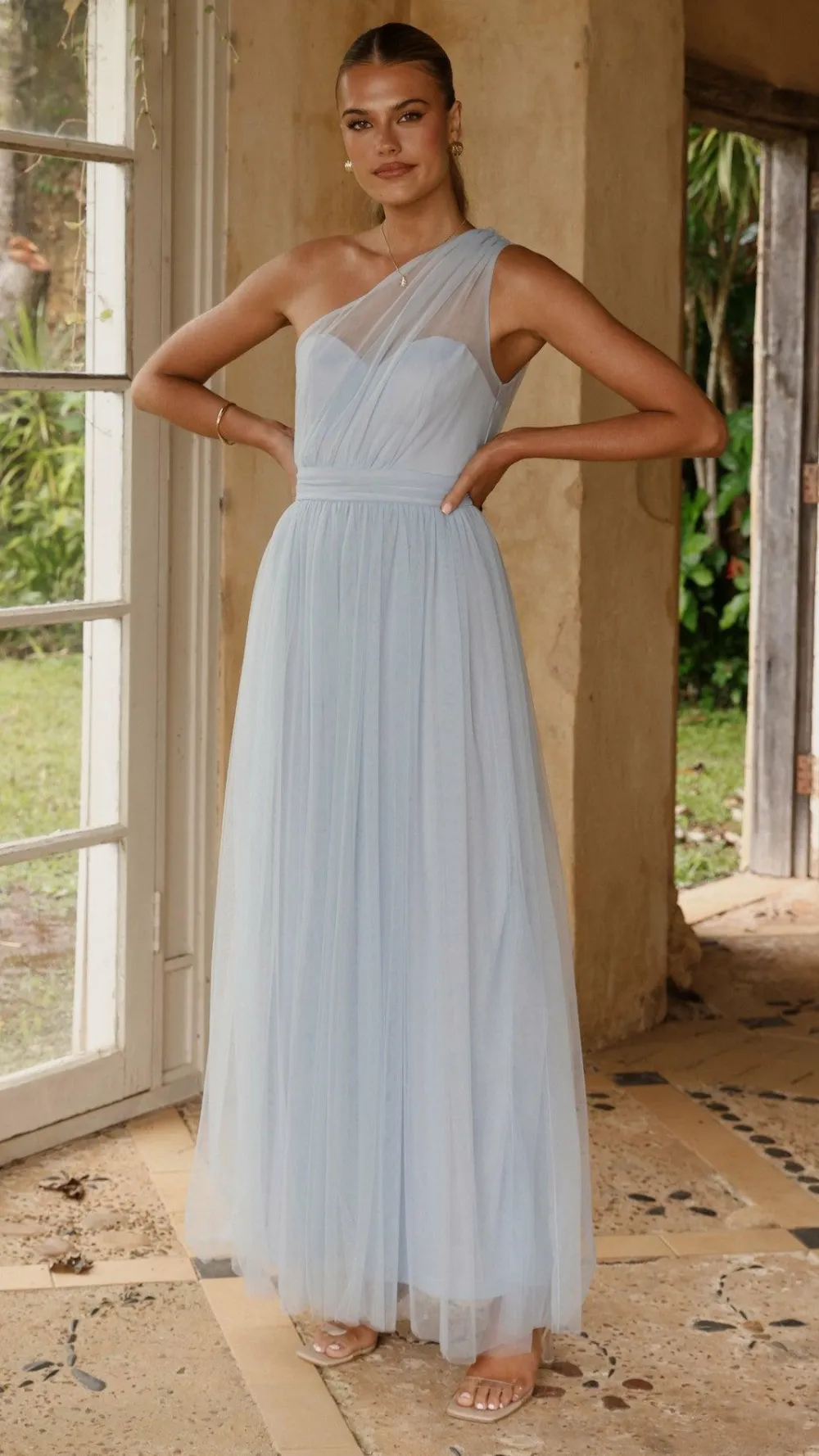 LILYWHYT Dresses|Bridesmaid^Talissa Tulle Maxi Dress - Blue