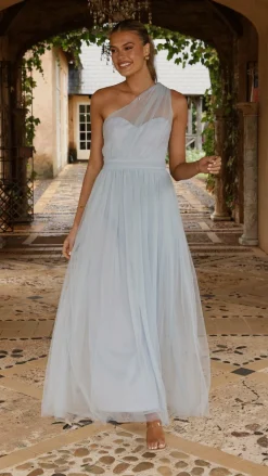 LILYWHYT Dresses|Bridesmaid^Talissa Tulle Maxi Dress - Blue