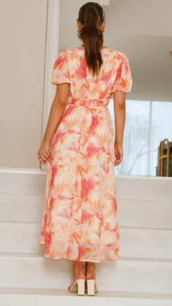 Pink Diamond Dresses|Maxi^Talma Maxi Dress - Orange Floral