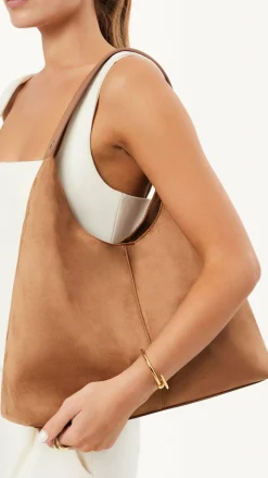 Billini Bags^Tammy Shoulder Bag - Dark Tan Suede