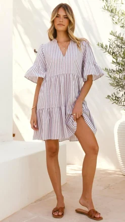 Miracle Fashion Dresses|Mini^Tarnie Mini Dress - Brown Stripe