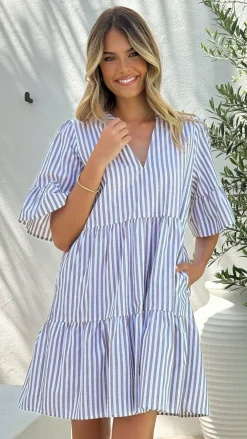 Miracle Fashion Dresses|Mini^Tarnie Mini Dress - Brown Stripe