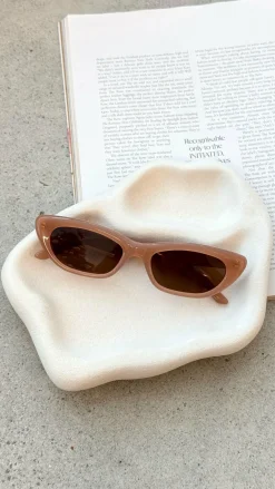 Banbe Sunglasses^The Caroline Sunglasses - Nude / Brown