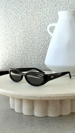 Banbe Sunglasses^The Kasia Sunglasses - Black / Black