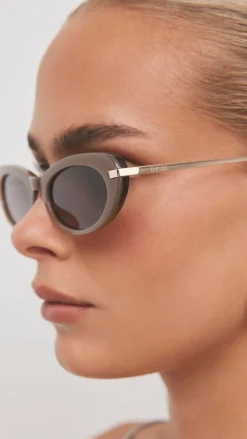 Banbe Sunglasses^The Rae Sunglasses - Taupe / Brown