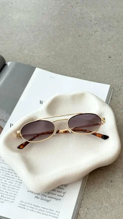Banbe Sunglasses^The Winnie Sunglasses - Gold / Smoke Fade