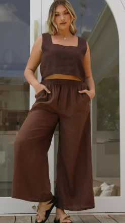 Fashion Allied Tops^Tillie Crop Top - Chocolate