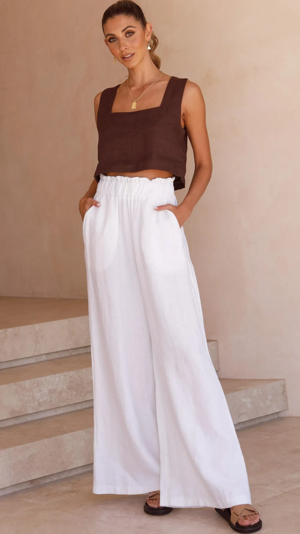 Fashion Allied Tops^Tillie Crop Top - Chocolate