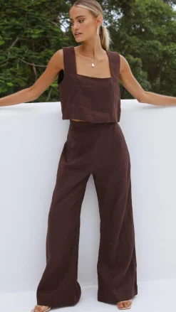 Fashion Allied Tops^Tillie Crop Top - Chocolate