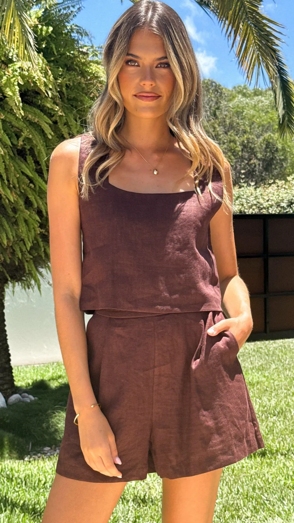 Fashion Allied Tops^Tillie Crop Top - Chocolate