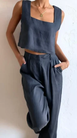 Fashion Allied Tops^Tillie Crop Top - Ink