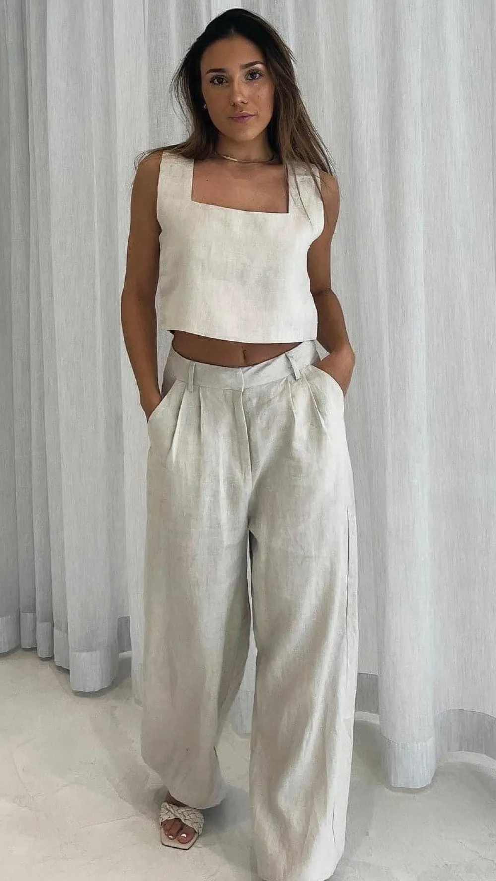 Fashion Allied Sets|Tops^Tillie Crop Top - Oatmeal