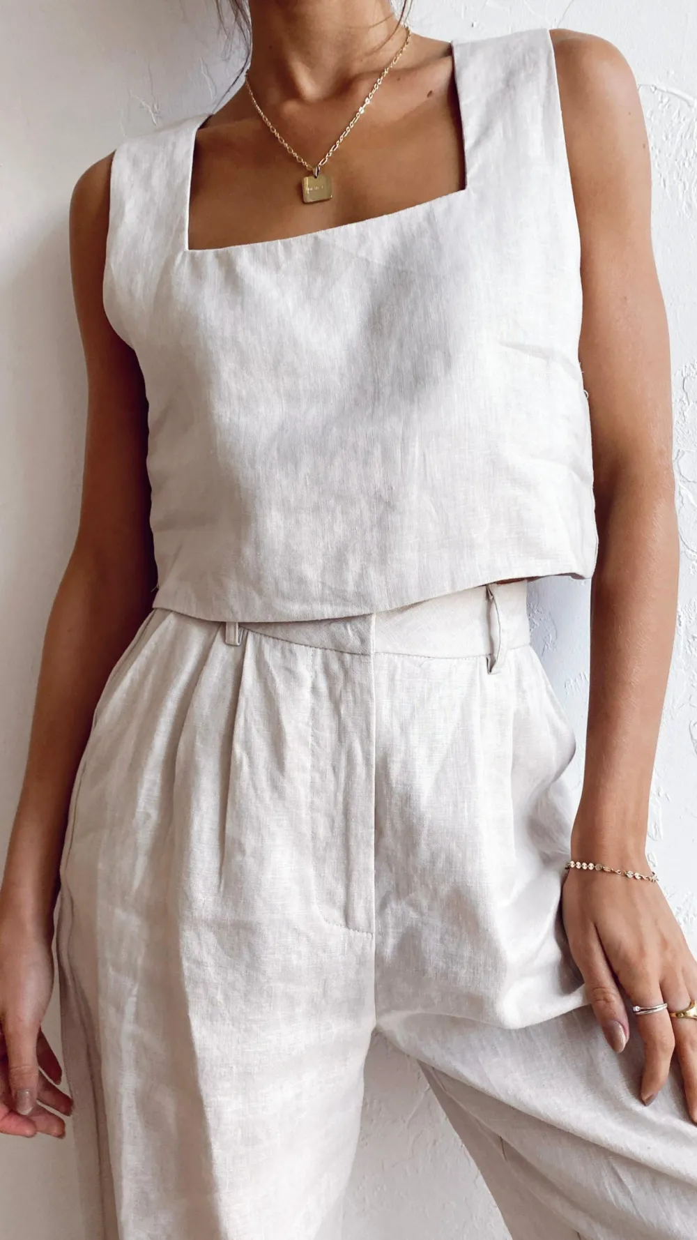 Fashion Allied Sets|Tops^Tillie Crop Top - Oatmeal