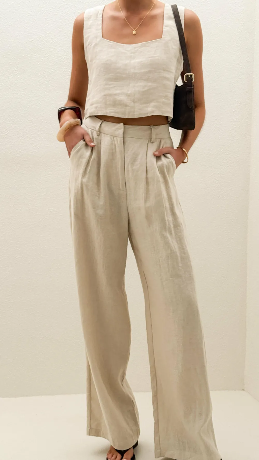 Fashion Allied Sets|Tops^Tillie Crop Top - Oatmeal