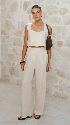Fashion Allied Sets|Tops^Tillie Crop Top - Oatmeal