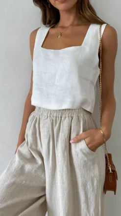 Fashion Allied Sets|Tops^Tillie Crop Top - White