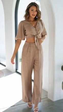 Fashion Allied Bottoms^Tillie Pants - Latte
