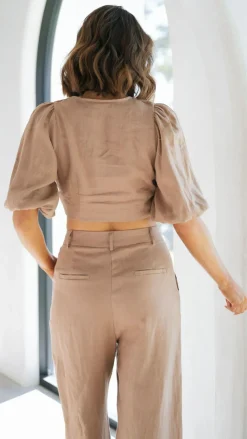 Fashion Allied Bottoms^Tillie Pants - Latte