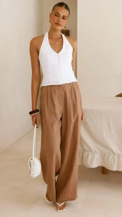 Fashion Allied Bottoms^Tillie Pants - Latte