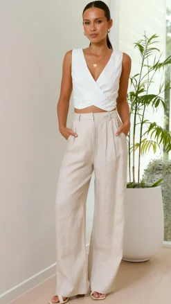 Fashion Allied Bottoms^Tillie Pants - Oatmeal