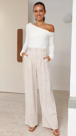 Fashion Allied Bottoms^Tillie Pants - Oatmeal