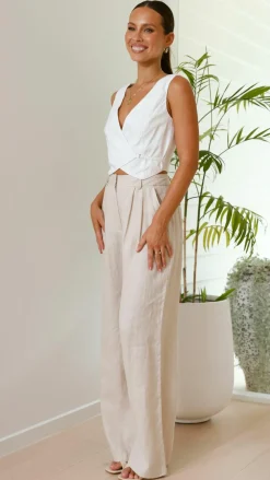 Fashion Allied Bottoms^Tillie Pants - Oatmeal