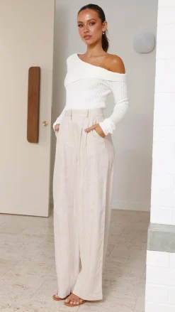 Fashion Allied Bottoms^Tillie Pants - Oatmeal