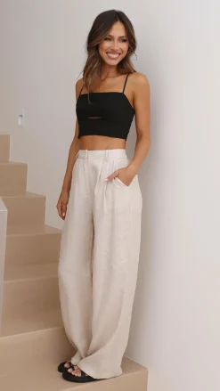 Fashion Allied Bottoms^Tillie Pants - Oatmeal