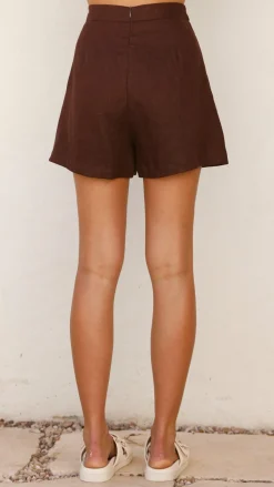 Fashion Allied Sets^Tillie Shorts - Chocolate