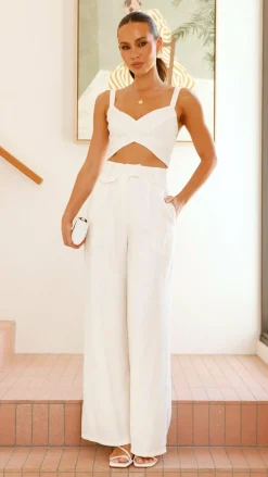 LILYWHYT Sets|Tops^Toni Crop Top - Stone