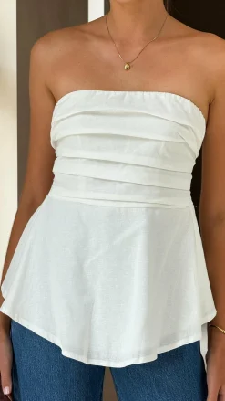 Alive Girl Sets|Tops^Tory Strapless Top - White