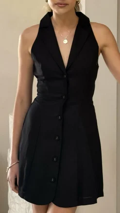 LILYWHYT Dresses|Mini^Trixie Button Down Mini Dress - Black