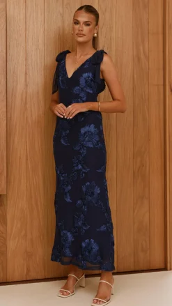 Shareen Dresses|Maxi^Usha Tie Strap Maxi Dress - Navy
