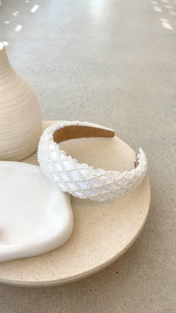 Morgan and Taylor Fascinators|Hair Accessories^Valencia Headband - White