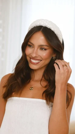 Morgan and Taylor Fascinators|Hair Accessories^Valencia Headband - White