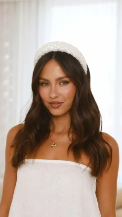 Morgan and Taylor Fascinators|Hair Accessories^Valencia Headband - White