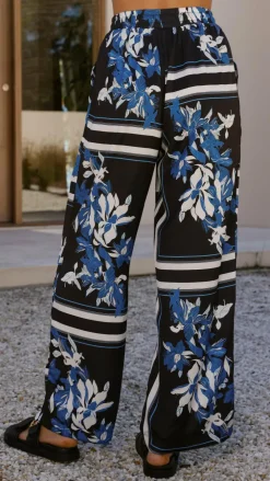 YH AND CO Sets|Bottoms^Valene Pants - Black/Blue Print