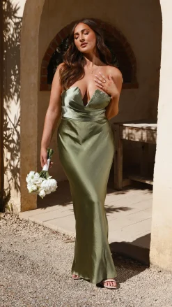 SASHA (BNE) Mon Cheri|Dresses^Valerie Maxi Dress - Olive