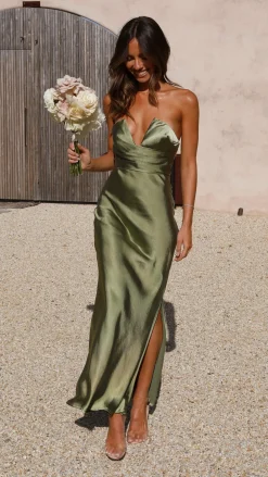 SASHA (BNE) Mon Cheri|Dresses^Valerie Maxi Dress - Olive
