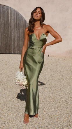 SASHA (BNE) Mon Cheri|Dresses^Valerie Maxi Dress - Olive