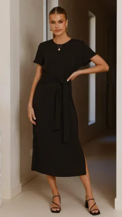 Fashion Allied Dresses|Midi^Valier Midi Dress - Black