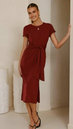Fashion Allied Dresses|Midi^Valier Midi Dress - Wine