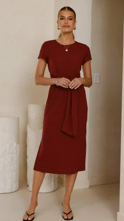 Fashion Allied Dresses|Midi^Valier Midi Dress - Wine