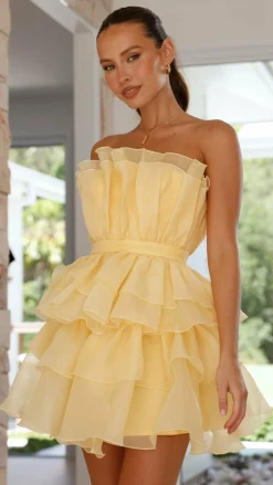 LILYWHYT Sale Dresses^Vallerina Mini Dress - Yellow