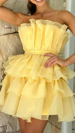 LILYWHYT Sale Dresses^Vallerina Mini Dress - Yellow