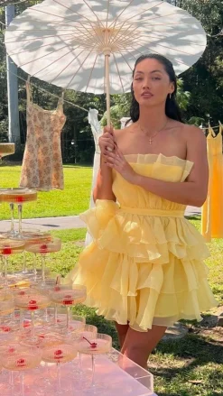 LILYWHYT Sale Dresses^Vallerina Mini Dress - Yellow