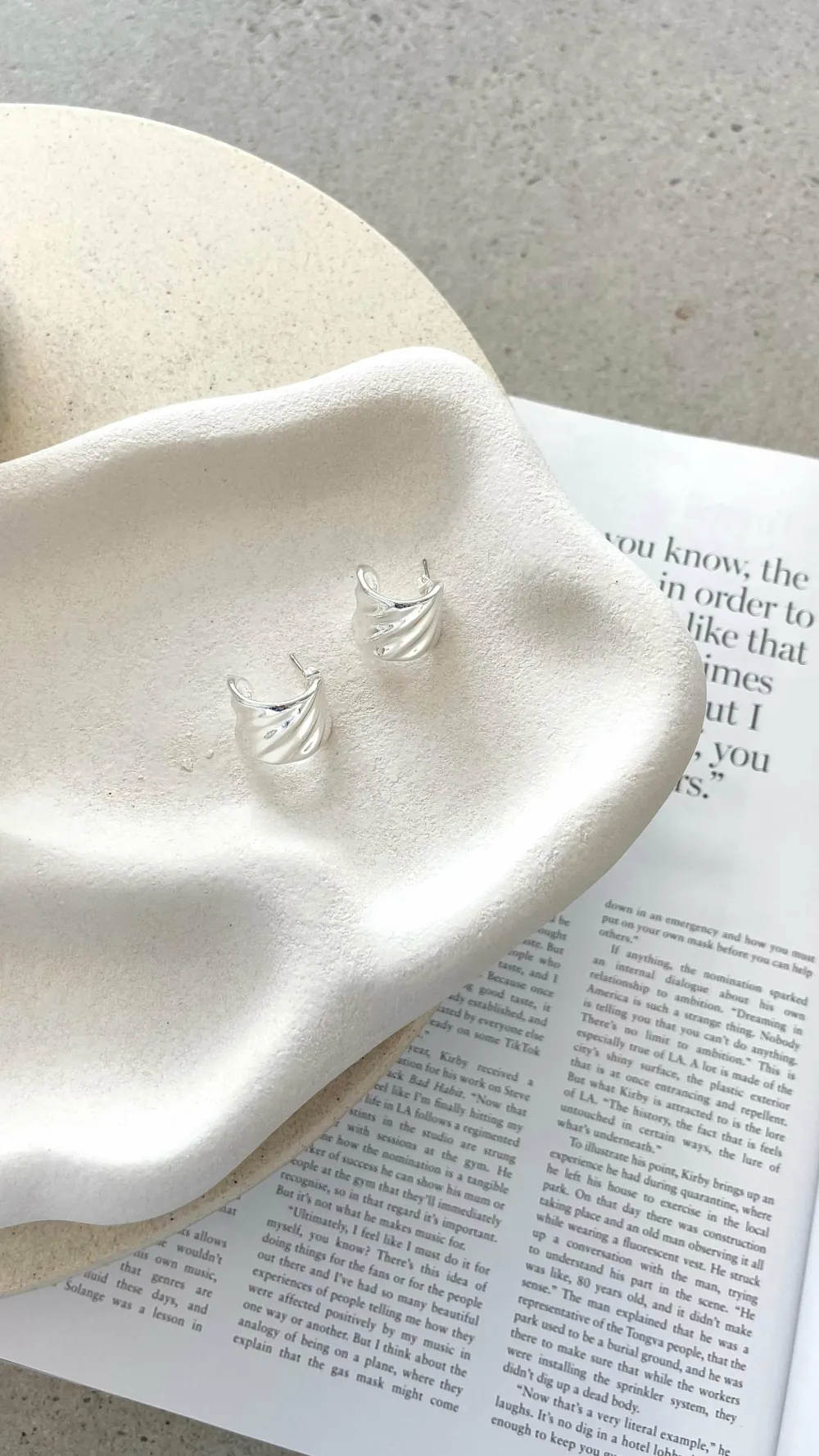Angel Whisper Wedding Guest Dresses|Wedding Guest Dresses^Vera Textured Sterling Silver Plated Earrings - Silver