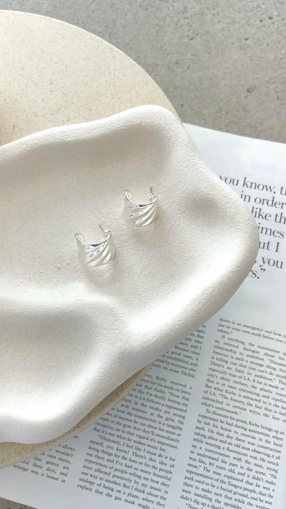 Angel Whisper Wedding Guest Dresses|Wedding Guest Dresses^Vera Textured Sterling Silver Plated Earrings - Silver
