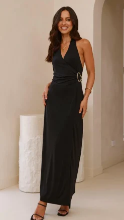 Burans Dresses|Maxi^Verje Halter Maxi Dress - Black
